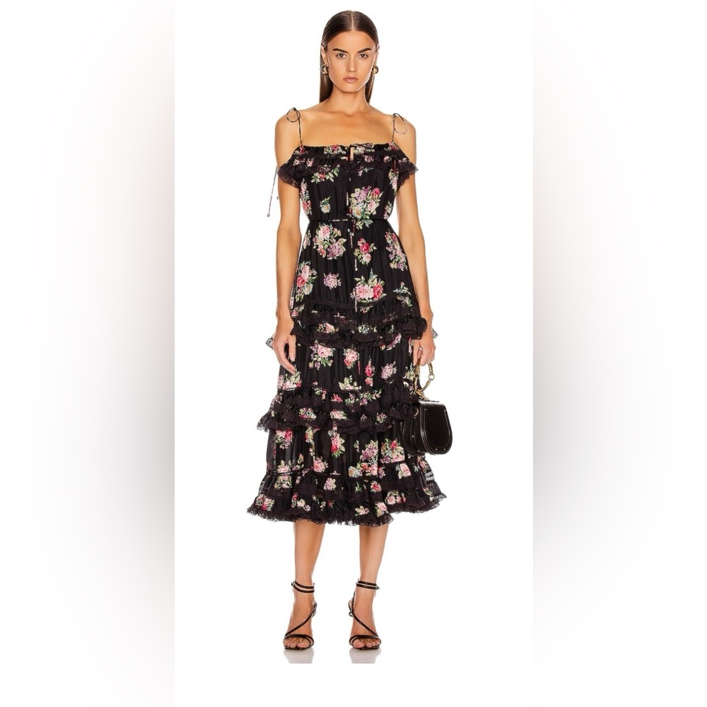 Zimmermann Tiered Tie Dress